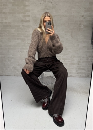 Fluffy knit cardigan Pine Bark ROTATE By Birger Christensen 